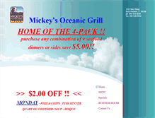 Tablet Screenshot of mickeysoceanicgrill.com